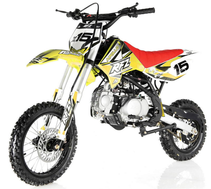 Apollo 125cc RFZ X16 Dirt Bike, Automatic, 14/12 inch Wheels, Ages