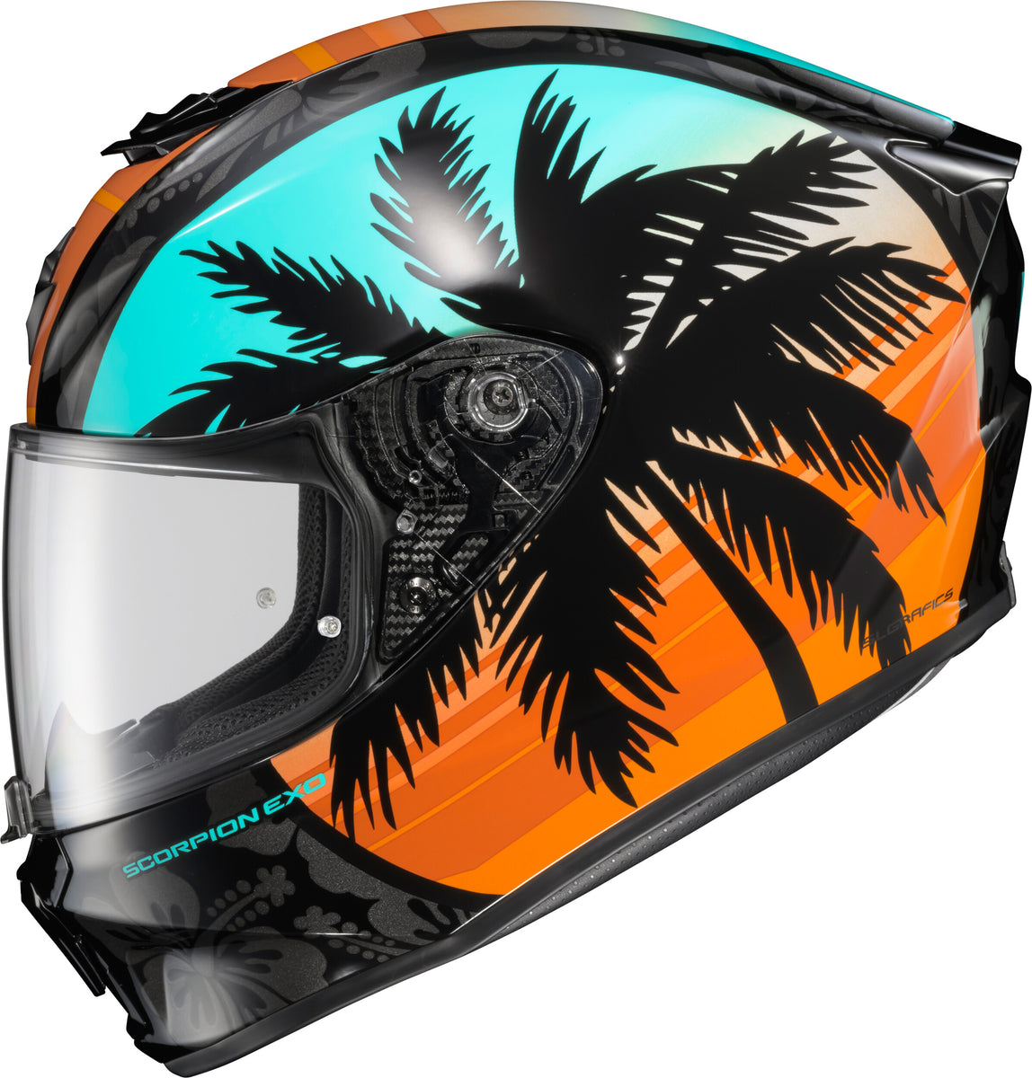 Exo-R330 Full-Face Helmet Tubbs Light Blue/Orange Sm – GoKarts USA®