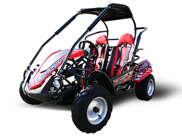 Blazer 200R MID-Size Go Kart, 7.5hp Torque Converter, Electric Start Reverse. Ages 10 and up