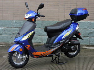 Express 50 Street Moped Scooter, 50cc Automatic with Trunk, 10 inch Wheels
