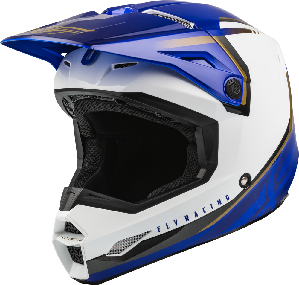
            
                Load image into Gallery viewer, Fly racing kinetic vision helmet white/blue
            
        