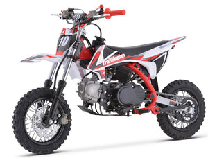 TrailMaster TM10 110cc Dirt Bike 4-Speed Auto Clutch, Dual Disc Brakes (10/10), Ages 8-12 - GoKarts USA®