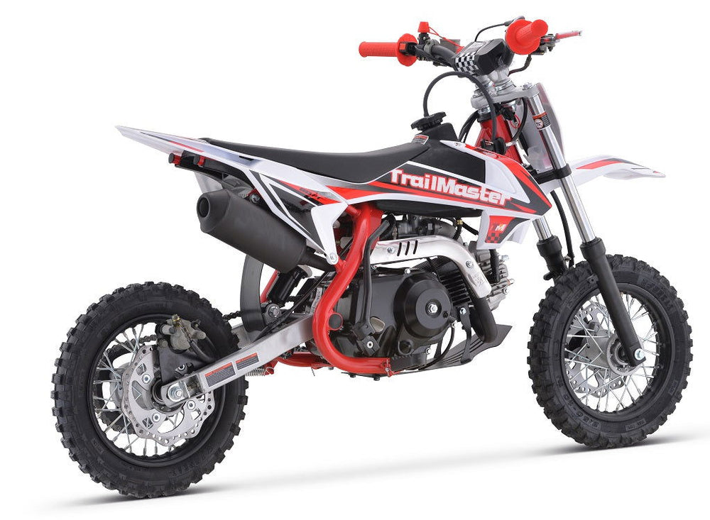 TrailMaster TM10 110cc Dirt Bike 4-Speed Auto Clutch, Dual Disc Brakes (10/10), Ages 8-12 - GoKarts USA®