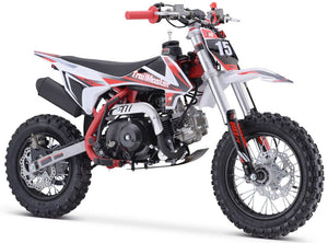 TrailMaster TM15 110cc Dirt Bike, 4-Speed Semi-Auto, Electric Start w/Kick backup, Dual Disc Brakes (12/10) Ages 8-12 - GoKarts USA®