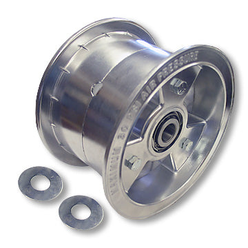 6 in. Aluminum Tri-Star Wheel, 4 in. Wide, 3/4 in. Tapered Roller Bearing