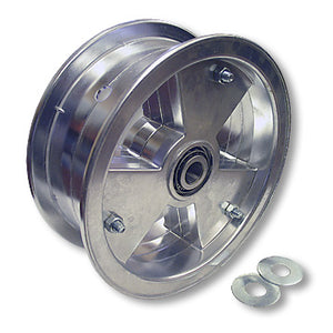 8 in. Aluminum Tri-Star Wheel, 3 in. Wide, 5/8 in. Tapered Roller Bearing
