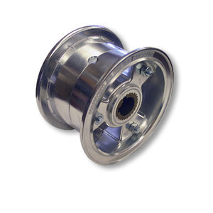 5 in. Aluminum Tri-Star Wheel, 3 in. Wide, Live Axle for Stepped 1 in. Axle
