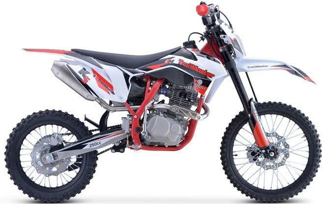 TrailMaster TM31 250cc Dirt Bike 5-Speed Manual Dual Disc Brakes, Electric Start with Kick backup (19/16) - GoKarts USA®