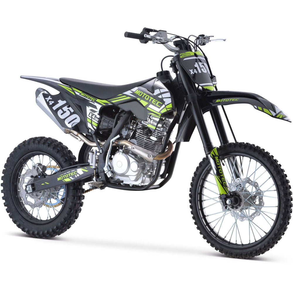 X4 150cc Dirt Bike, 4-Stroke, Electric Start, Manual 5-Speed, 19/16 inch Wheels - GoKarts USA®