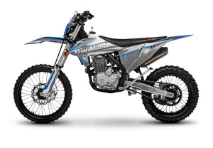 new! TrailMaster LX250 Dirt Bike 6-Speed Manual Dual Disc Brakes, Electric Start with Kick backup (21/18) - GoKarts USA®