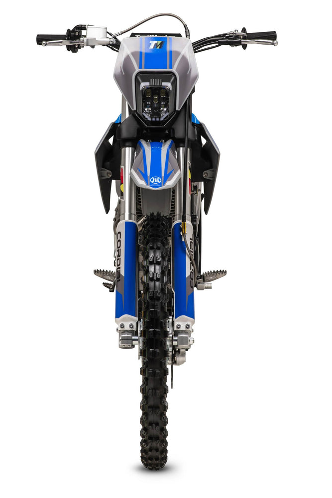 new! TrailMaster MX250 Dirt Bike 5-Speed Manual Dual Disc Brakes, Electric Start (21/18) - GoKarts USA®