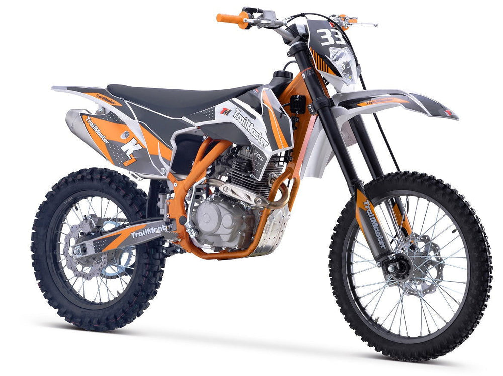 TrailMaster TM33 250 Dirt Bike, 5-Speed Manual, Dual Disc Brakes (21/18) - GoKarts USA®