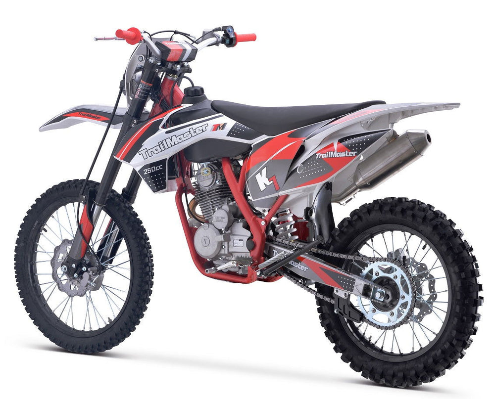 TrailMaster TM33 250 Dirt Bike, 5-Speed Manual, Dual Disc Brakes (21/18) - GoKarts USA®