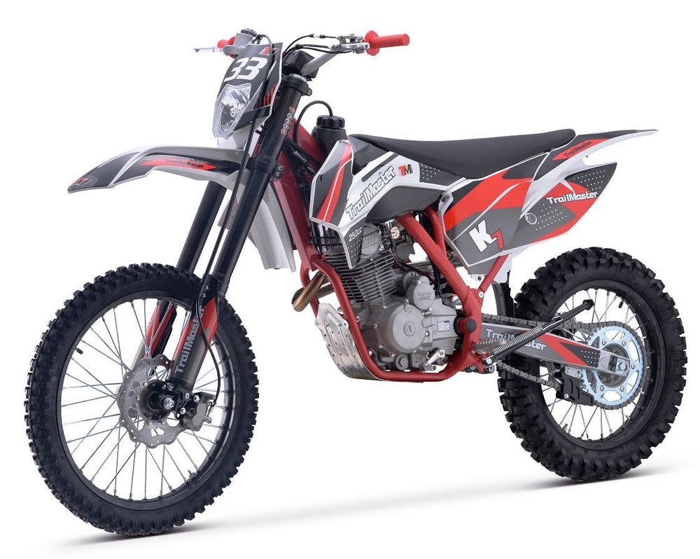 TrailMaster TM33 250 Dirt Bike, 5-Speed Manual, Dual Disc Brakes (21/18) - GoKarts USA®