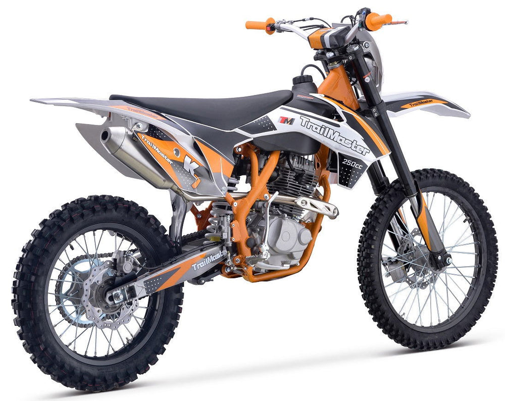 TrailMaster TM33 250 Dirt Bike, 5-Speed Manual, Dual Disc Brakes (21/18) - GoKarts USA®