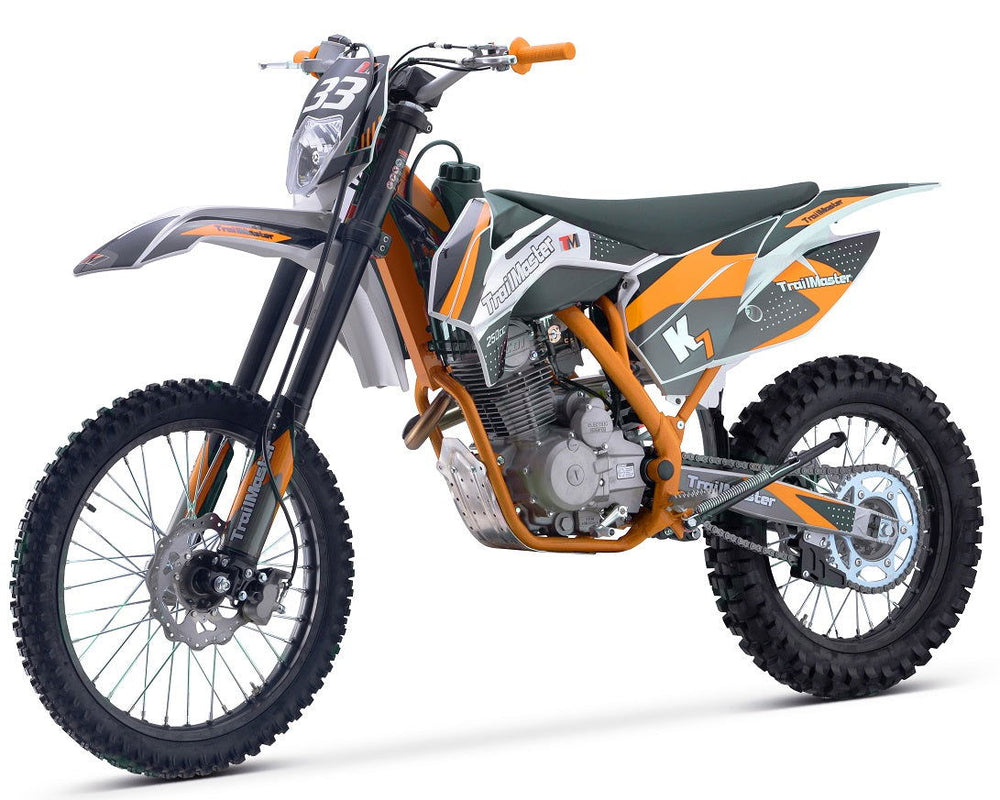 TrailMaster TM33 250 Dirt Bike, 5-Speed Manual, Dual Disc Brakes (21/18) - GoKarts USA®