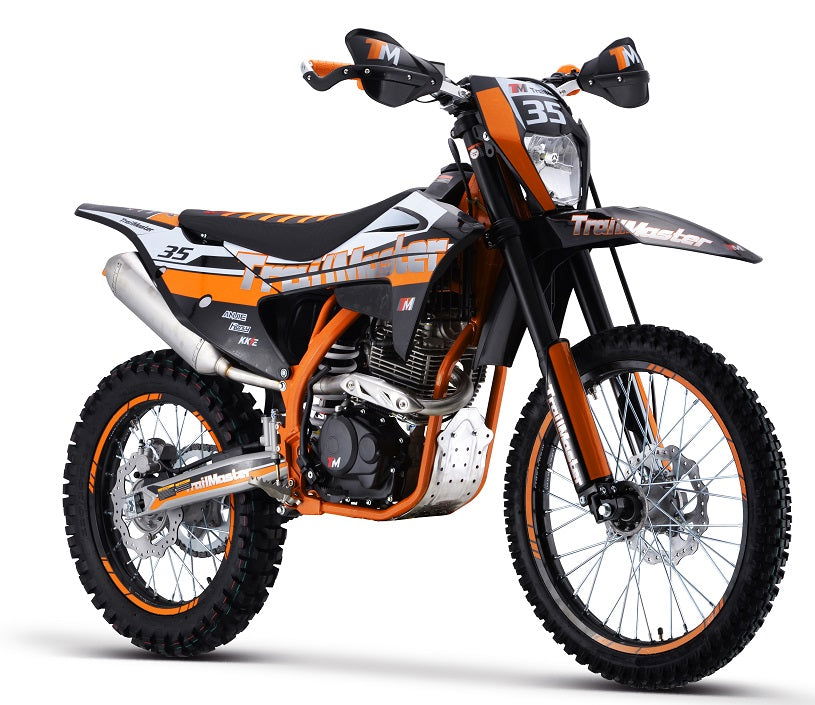 TrailMaster TM35 250cc Dirt Bike, 5-Speed Manual, Dual Disc Brakes, (21/18) Wheels - GoKarts USA®