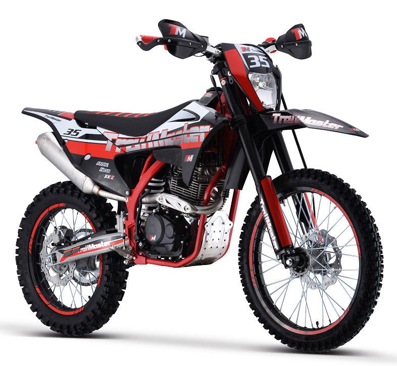 TrailMaster TM35 250cc Dirt Bike, 5-Speed Manual, Dual Disc Brakes, (21/18) Wheels - GoKarts USA®