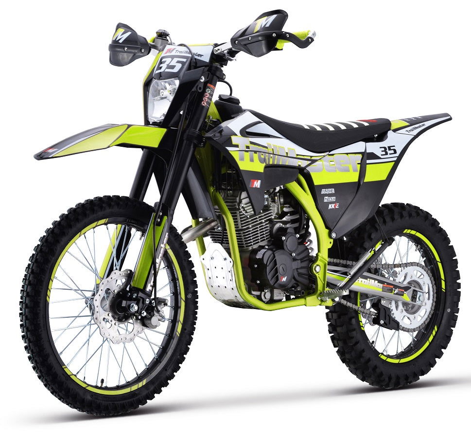 TrailMaster TM35 250cc Dirt Bike, 5-Speed Manual, Dual Disc Brakes, (21/18) Wheels - GoKarts USA®