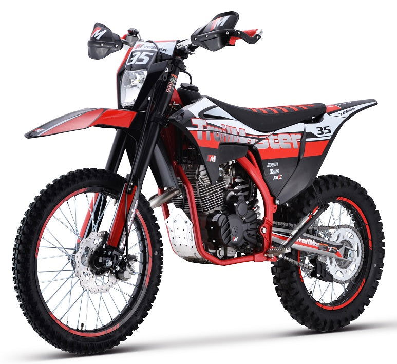 TrailMaster TM35 250cc Dirt Bike, 5-Speed Manual, Dual Disc Brakes, (21/18) Wheels - GoKarts USA®