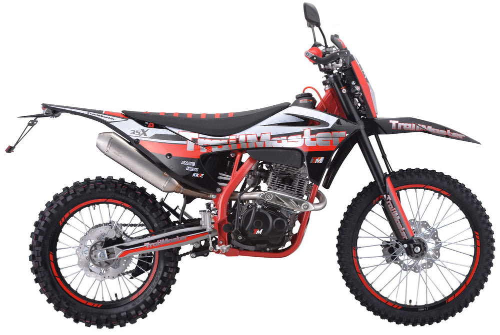 TrailMaster TM35X 250cc Dual Sport Dirt Bike, 5-Speed Manual, Dual Disc Brakes, (21/18) Wheels - GoKarts USA®