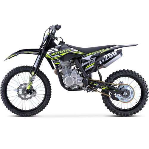 X5 250cc Dirt Bike, 4-Stroke, Electric Start, Manual 5-Speed, 21/18 inch Wheels - GoKarts USA®