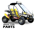 MODEL STICKER LEFT , for TrailMaster Blazer 150/200 Go Kart (9070600150G015) - GoKarts USA®