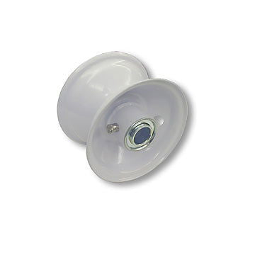 4 in. wheel steel, one piece w/3/4 in. ball bearings, 3 in. hub length ...