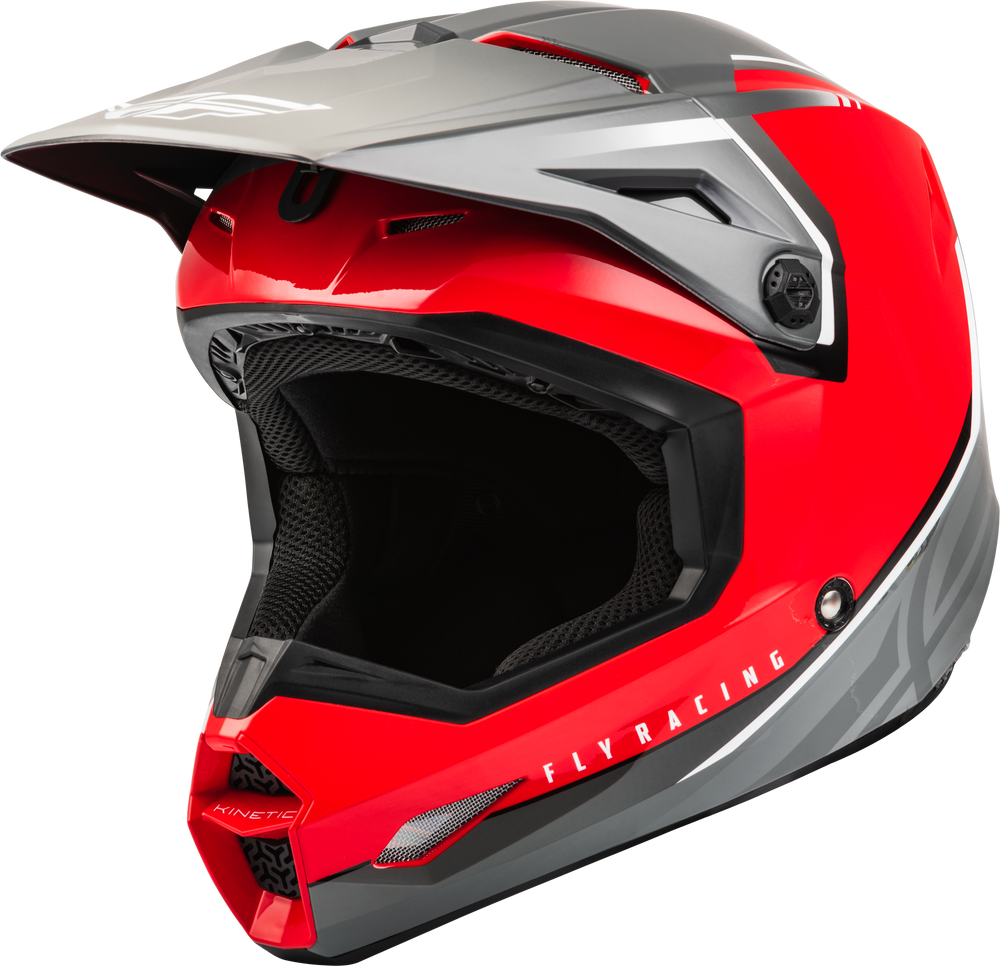 Youth Kinetic Vision Helmet Red/Grey Ym – GoKarts USA®