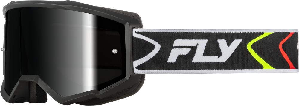 Zone Goggle Black/White W/Black Mirror/Smoke Lens
