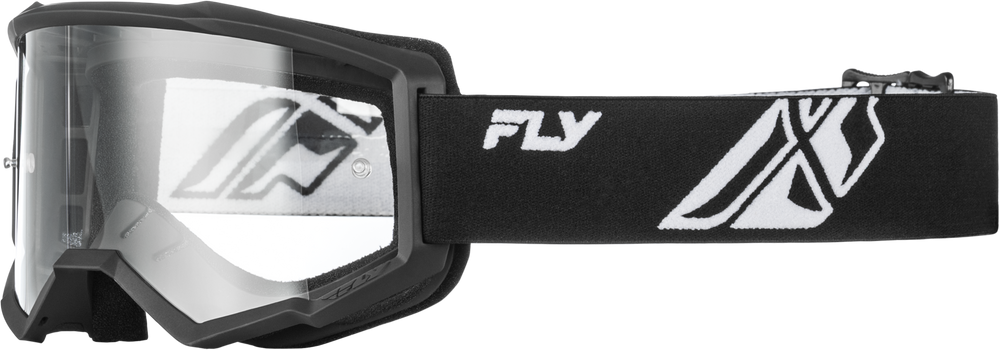 Focus Goggle Black/White W/ Clear Lens