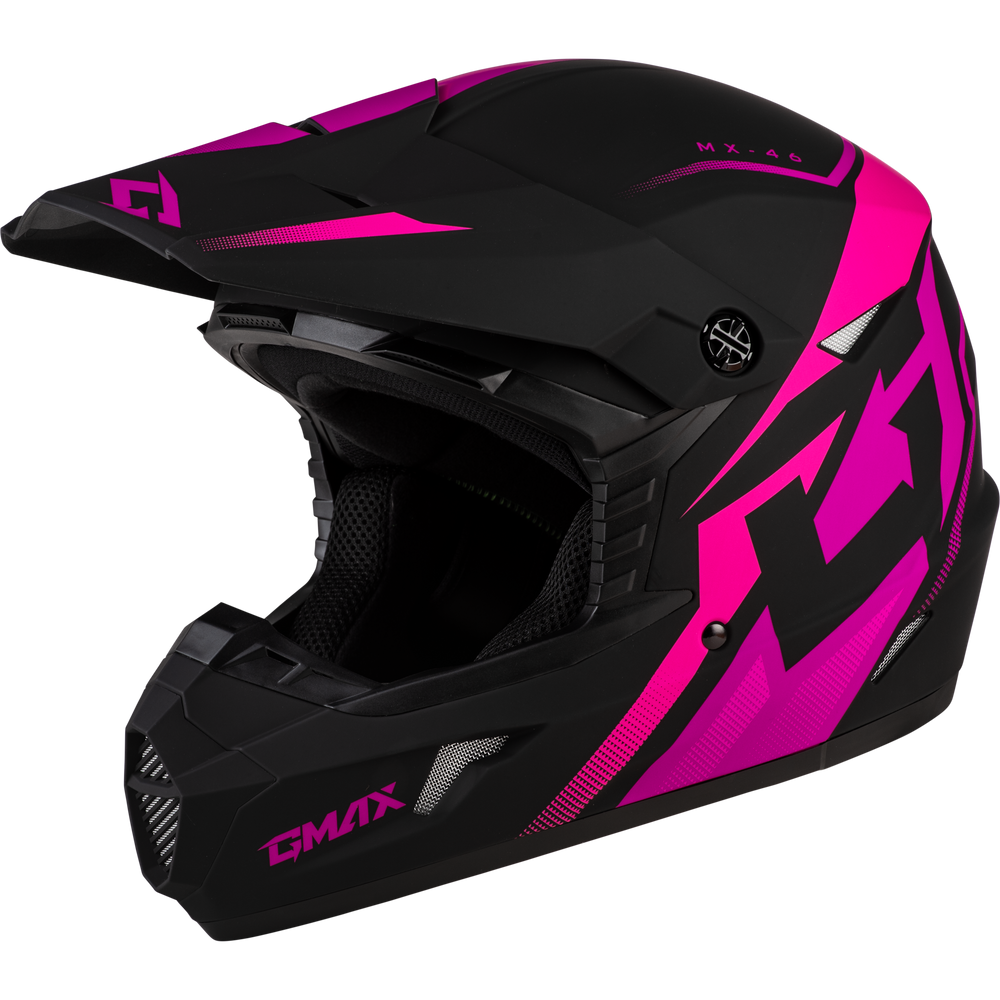 Mx-46 Compound Helmet Matte Black/Pink Lg – GoKarts USA®