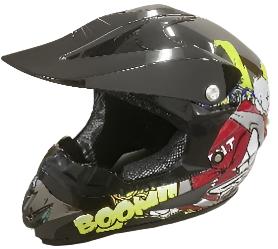 Youth MX Helmet - Medium Black/Yellow