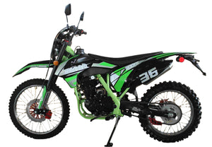 Broncho 300 Dual Sport Dirt Bike, 5-Speed Manual, Electric Start, (21/18) Wheels