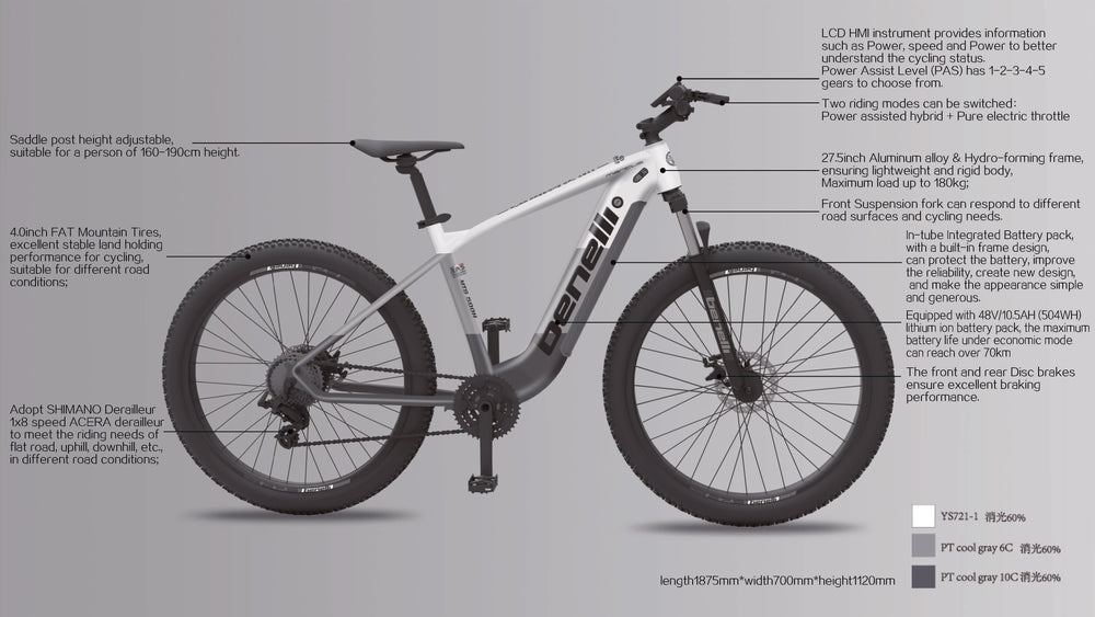 Benelli Mantis 500-watt Electric Bicycle – GoKarts USA®