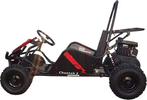 Cheetah 3 Kids 80cc Mini Go Kart, Pull Start, Automatic, Seat Belt