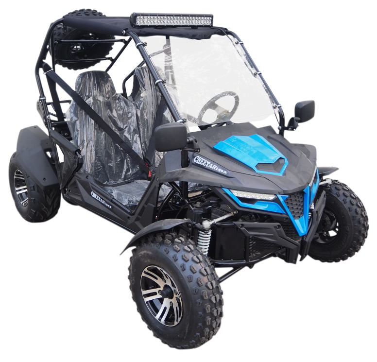 TrailMaster Cheetah 200X Go Kart (Special) CVT Automatic with Reverse, Alloy Wheels, Windshield