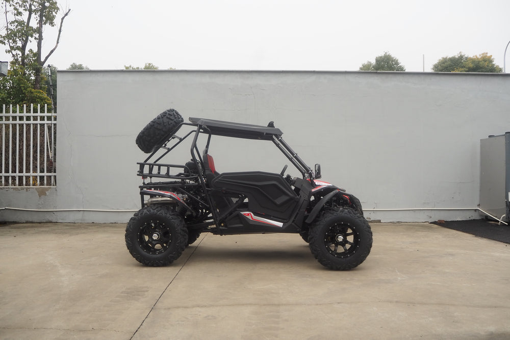 TrailMaster Cheetah 300Pro EFI Deluxe UTV Go Kart, Shaft Drive, Liquid Cooled CVT Auto with Reverse, Side Doors, Hard Top, Windshield, LED Light Bar