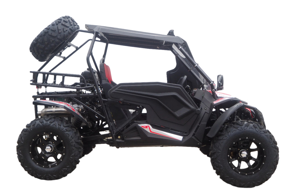 TrailMaster Cheetah 300Pro EFI Deluxe UTV Go Kart, Shaft Drive, Liquid Cooled CVT Auto with Reverse, Side Doors, Hard Top, Windshield, LED Light Bar