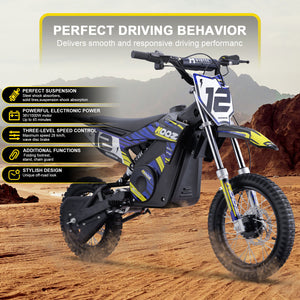 Electric Dirt Bike, Lithium 36v 1000w, Ages 12 and up