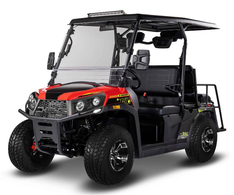 E-Rover DLX Electric Golf Cart, Lithium Battery, Deluxe Alloy Wheels, Digital Dashboard, Windshield Included - GoKarts USA®