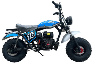 TrailMaster Hurricane 200X PRO Mini Bike, 196cc 6.5hp with Electric Start, Torque Converter, Dual Disc Brakes, Front & Rear Suspension, LED Headlight