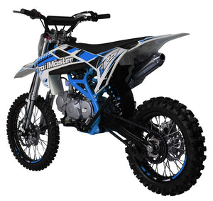 TrailMaster LK125 Pro Series Dirt Bike, Electric Start, 4-Speed Manual, Dual Disc Brakes, (17/14) Wheels