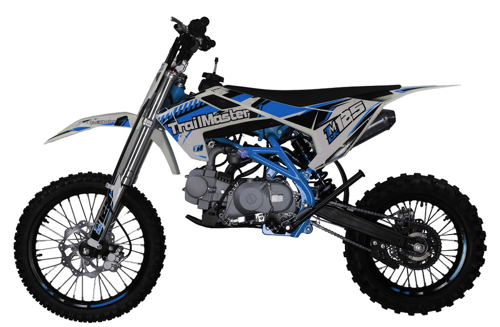 TrailMaster LK125 Pro Series Dirt Bike, Electric Start, 4-Speed Manual, Dual Disc Brakes, (17/14) Wheels