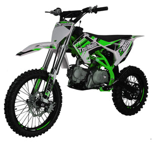 TrailMaster LK125 Pro Series Dirt Bike, Electric Start, 4-Speed Manual, Dual Disc Brakes, (17/14) Wheels