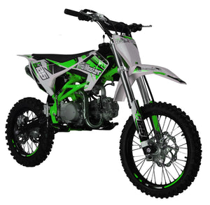 TrailMaster LK125 Pro Series Dirt Bike, Electric Start, 4-Speed Manual, Dual Disc Brakes, (17/14) Wheels