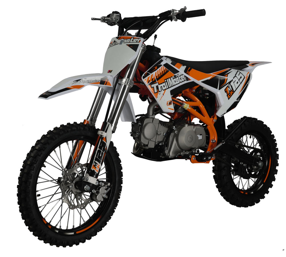 TrailMaster LK125 Pro Series Dirt Bike, Electric Start, 4-Speed Manual, Dual Disc Brakes, (17/14) Wheels