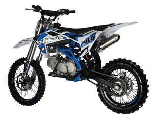 TrailMaster LK140 Pro Series Dirt Bike, Electric Start, 4-Speed Manual, Dual Disc Brakes, (17/14) Wheels