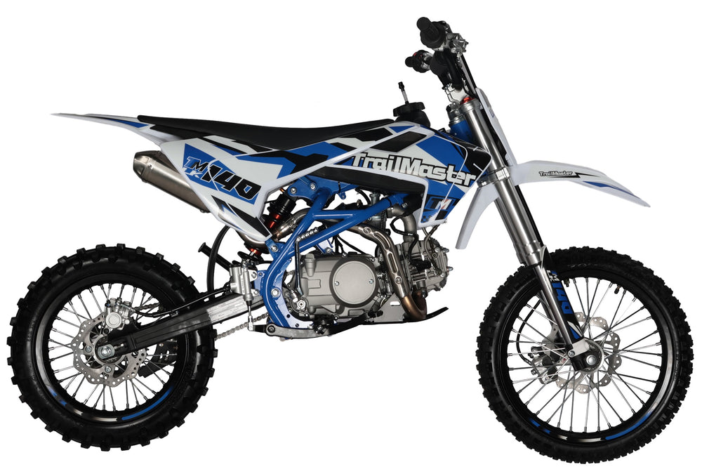 TrailMaster LK140 Pro Series Dirt Bike, Electric Start, 4-Speed Manual, Dual Disc Brakes, (17/14) Wheels