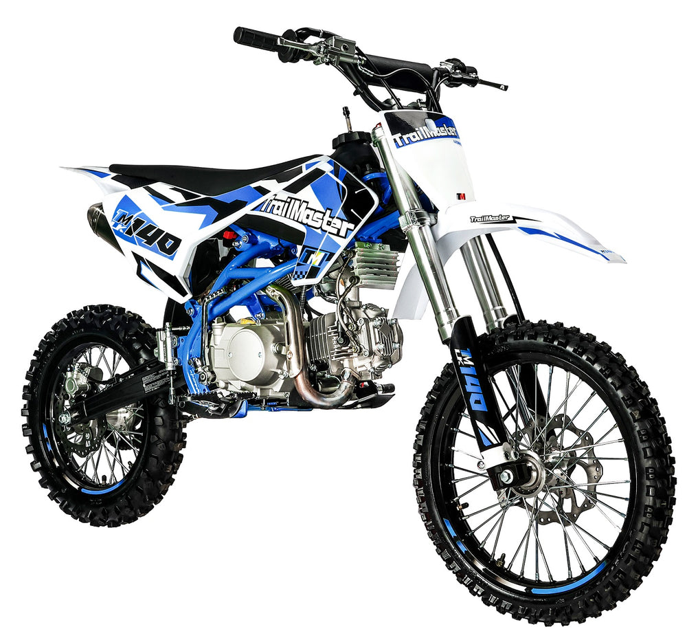 TrailMaster LK140 Pro Series Dirt Bike, Electric Start, 4-Speed Manual, Dual Disc Brakes, (17/14) Wheels